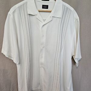 Haggar Men's Short Sleeve Button-Up Shirt XL